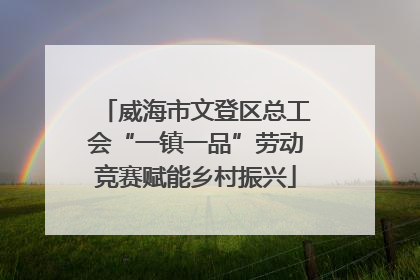 威海市文登区总工会“一镇一品”劳动竞赛赋能乡村振兴