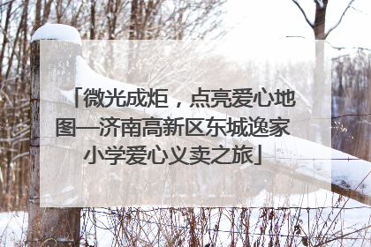 微光成炬，点亮爱心地图—济南高新区东城逸家小学爱心义卖之旅