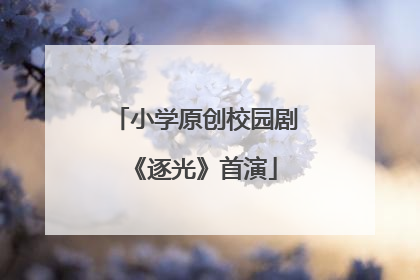 小学原创校园剧《逐光》首演