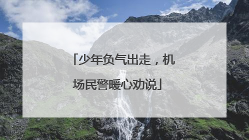 少年负气出走，机场民警暖心劝说