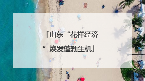 山东“花样经济”焕发蓬勃生机
