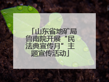 山东省地矿局鲁南院开展“民法典宣传月”主题宣传活动