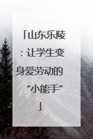 山东乐陵：让学生变身爱劳动的“小能手”