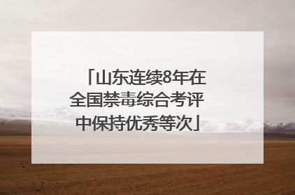 山东连续8年在全国禁毒综合考评中保持优秀等次
