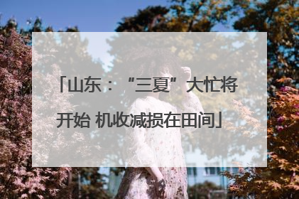 山东：“三夏”大忙将开始 机收减损在田间