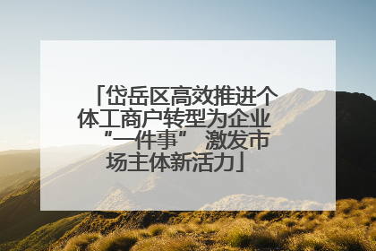 岱岳区高效推进个体工商户转型为企业“一件事” 激发市场主体新活力