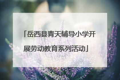 岳西县青天辅导小学开展劳动教育系列活动