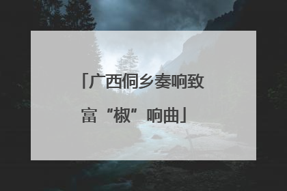 广西侗乡奏响致富“椒”响曲