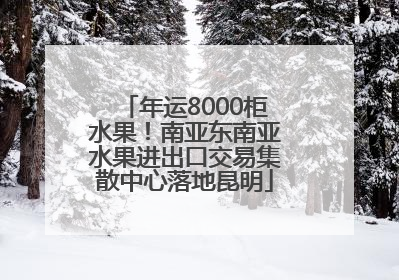 年运8000柜水果！南亚东南亚水果进出口交易集散中心落地昆明