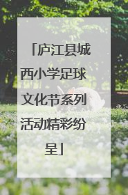 庐江县城西小学足球文化节系列活动精彩纷呈