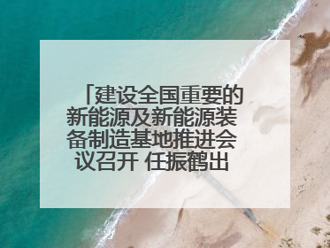 建设全国重要的新能源及新能源装备制造基地推进会议召开 任振鹤出席并讲话