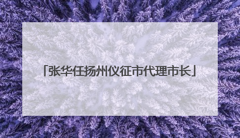 张华任扬州仪征市代理市长