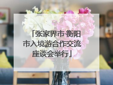 张家界市·衡阳市入境游合作交流座谈会举行
