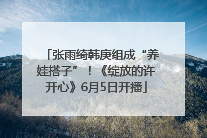 张雨绮韩庚组成“养娃搭子”！《绽放的许开心》6月5日开播
