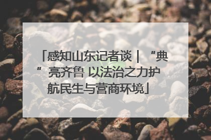 感知山东记者谈｜“典”亮齐鲁 以法治之力护航民生与营商环境