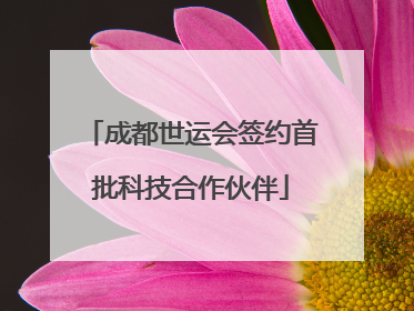 成都世运会签约首批科技合作伙伴