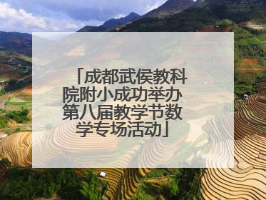 成都武侯教科院附小成功举办第八届教学节数学专场活动