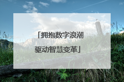 拥抱数字浪潮 驱动智慧变革