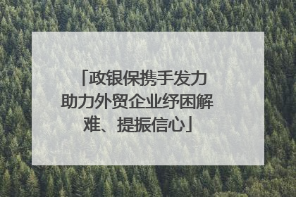 政银保携手发力 助力外贸企业纾困解难、提振信心