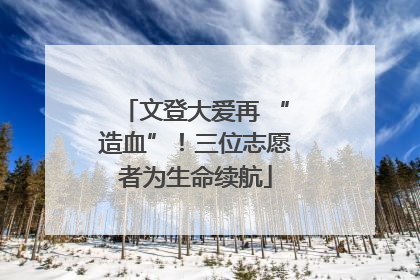 文登大爱再 “造血”！三位志愿者为生命续航