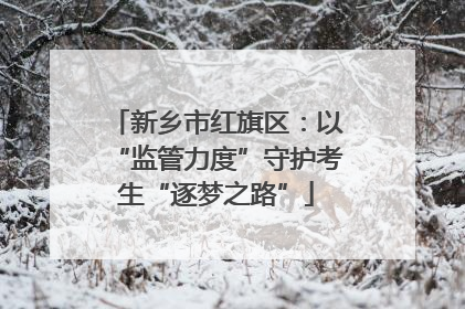 新乡市红旗区：以“监管力度”守护考生“逐梦之路”