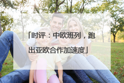 时评：中欧班列，跑出亚欧合作加速度