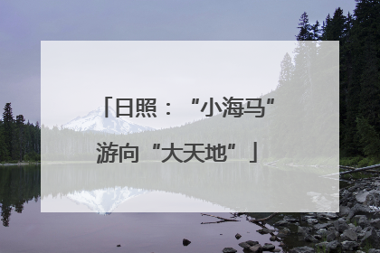 日照：“小海马”游向“大天地”