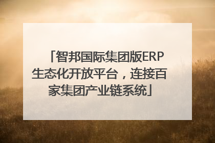 智邦国际集团版ERP生态化开放平台，连接百家集团产业链系统