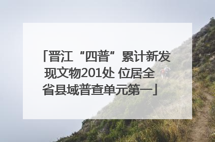 晋江“四普”累计新发现文物201处 位居全省县域普查单元第一