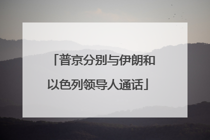 普京分别与伊朗和以色列领导人通话