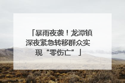 暴雨夜袭！龙潭镇深夜紧急转移群众实现“零伤亡”