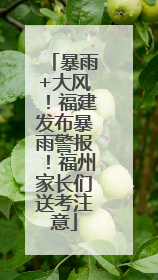 暴雨+大风！福建发布暴雨警报！福州家长们送考注意