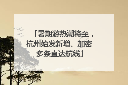 暑期游热潮将至，杭州始发新增、加密多条直达航线