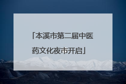 本溪市第二届中医药文化夜市开启