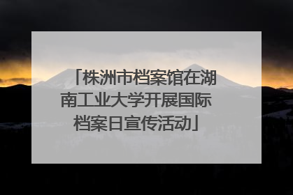 株洲市档案馆在湖南工业大学开展国际档案日宣传活动