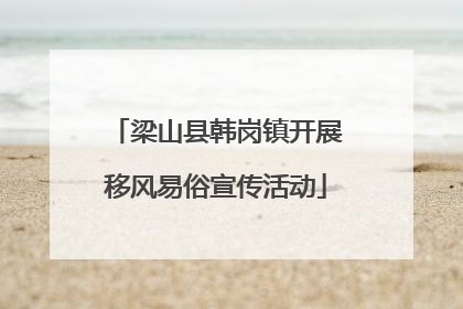 梁山县韩岗镇开展移风易俗宣传活动