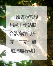 潍坊海警局昌邑工作站联合涉海部门开展“三无”船舶清理行动