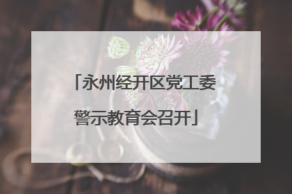 永州经开区党工委警示教育会召开