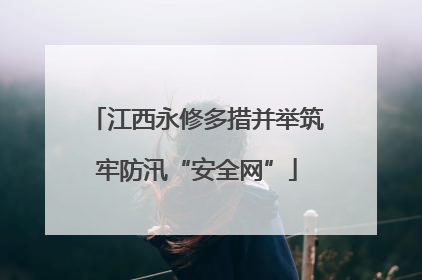 江西永修多措并举筑牢防汛“安全网”