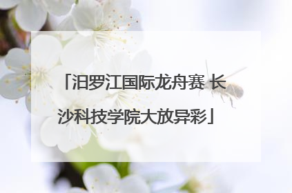 汨罗江国际龙舟赛 长沙科技学院大放异彩