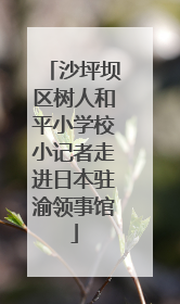 沙坪坝区树人和平小学校小记者走进日本驻渝领事馆
