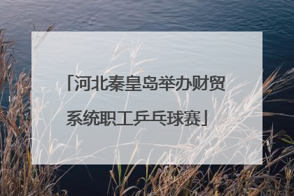 河北秦皇岛举办财贸系统职工乒乓球赛