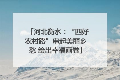 河北衡水：“四好农村路”串起美丽乡愁 绘出幸福画卷
