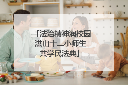 法治精神润校园 洪山十二小师生共学民法典