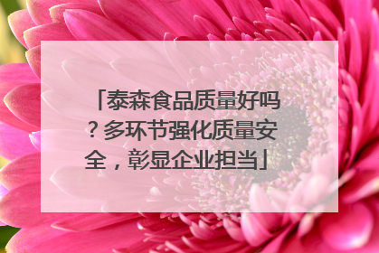 泰森食品质量好吗？多环节强化质量安全，彰显企业担当