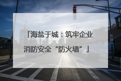 海盐于城：筑牢企业消防安全“防火墙”