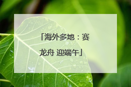 海外多地：赛龙舟 迎端午