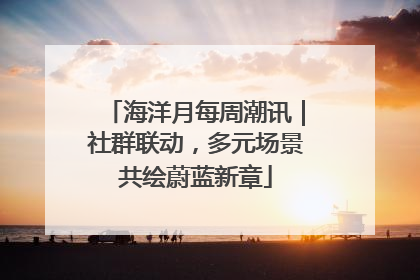 海洋月每周潮讯｜社群联动，多元场景共绘蔚蓝新章