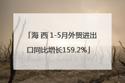 海 西 1-5月外贸进出口同比增长159.2%