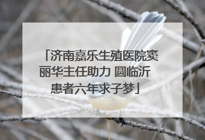 济南嘉乐生殖医院窦丽华主任助力 圆临沂患者六年求子梦